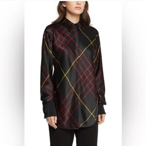 rag & bone Black and Red Plaid Button Down Shirt
